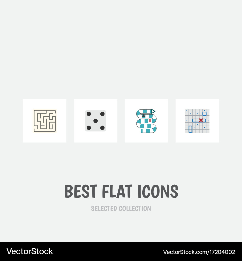 Flat icon play set of backgammon multiplayer Vector Image