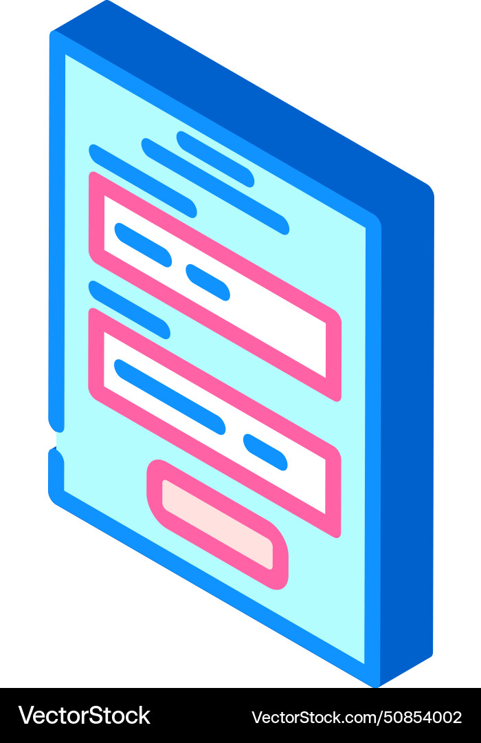 Microcopy ux ui design isometric icon vector image