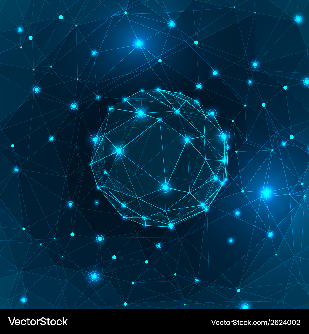 Nebula Globe Network Vector Image