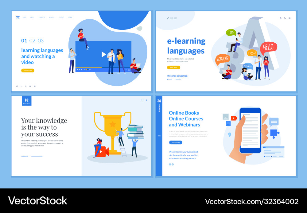 Online Learning & Education Royalty Free Vector Image
