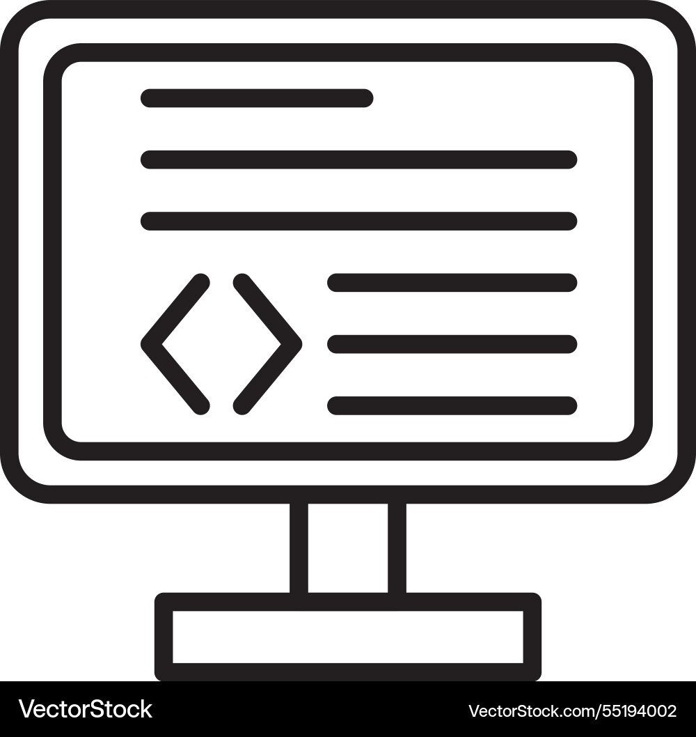 Programming line icon design vector image