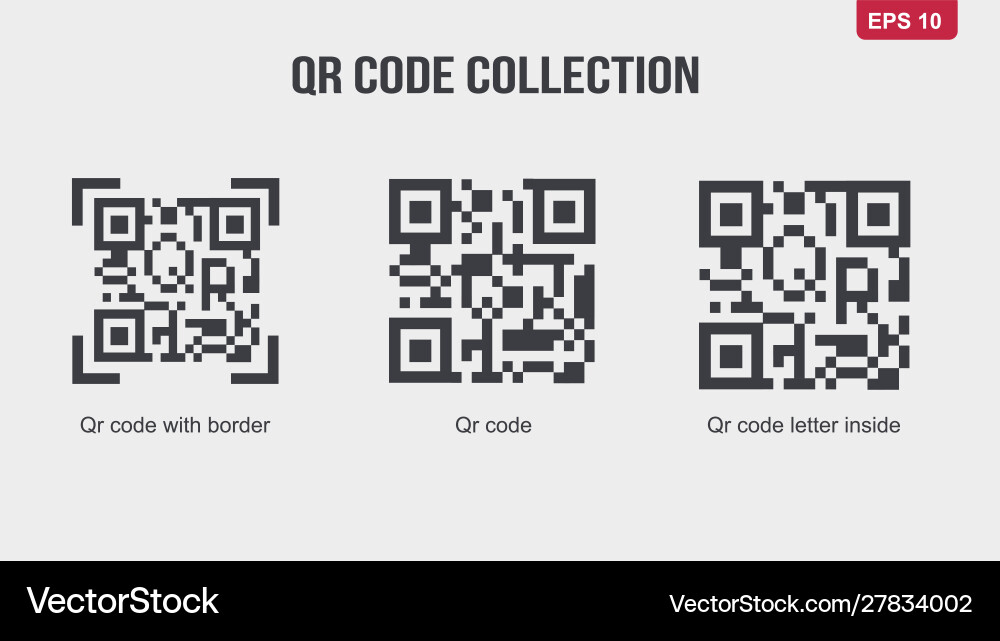 Qr codes collection set internet related Qr codes collection set internet related vector image
