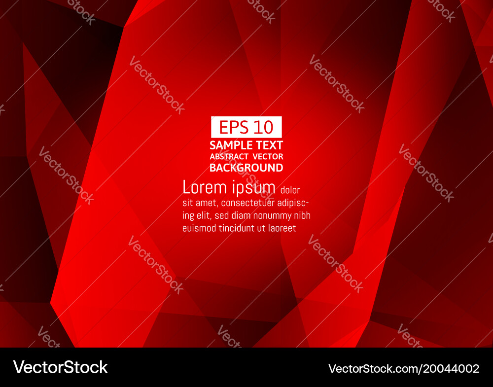 Red color polygon abstract background modern vector image