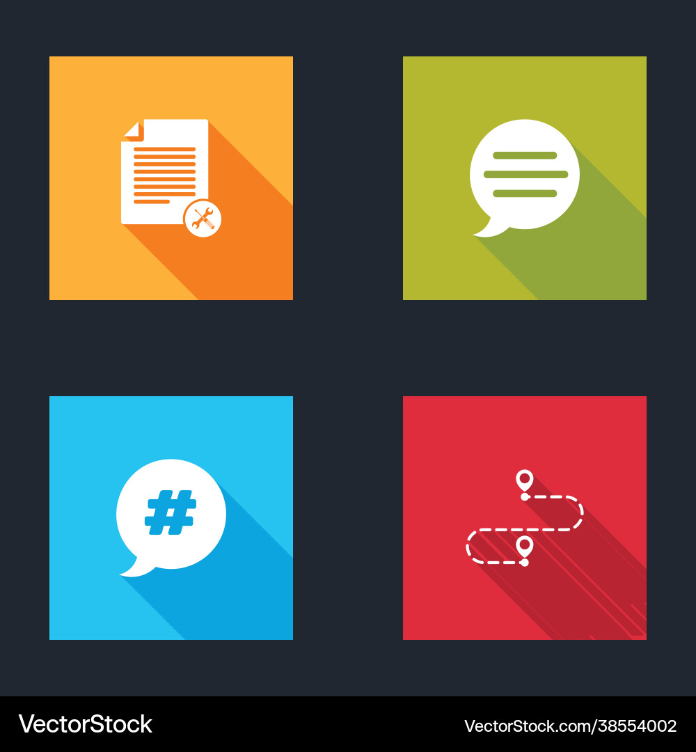 Set file document service speech bubble chat Set file document service speech bubble chat Vector Image