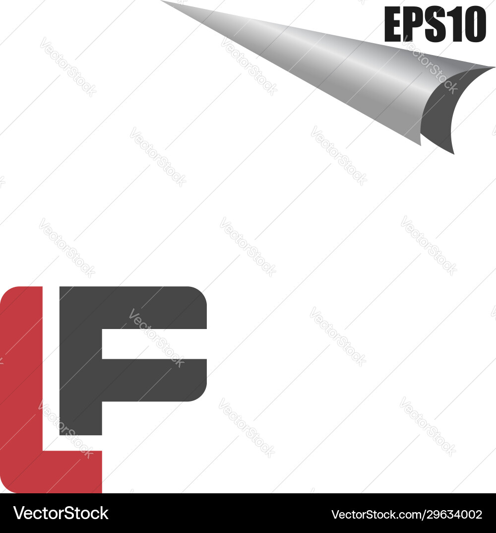 Simple lf initial monogram design template Vector Image