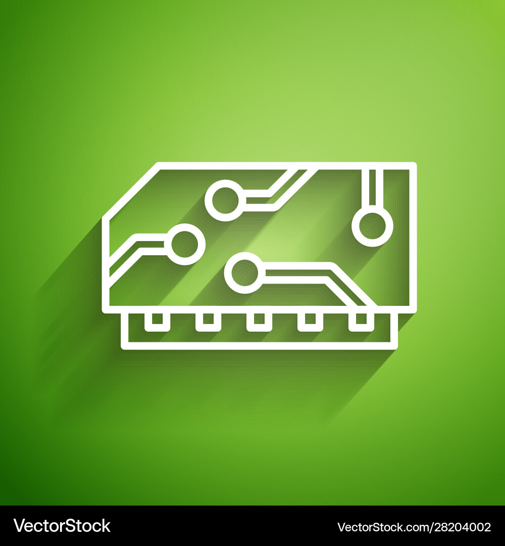 White line ram random access memory icon isolated White line ram random access memory icon isolated vector image