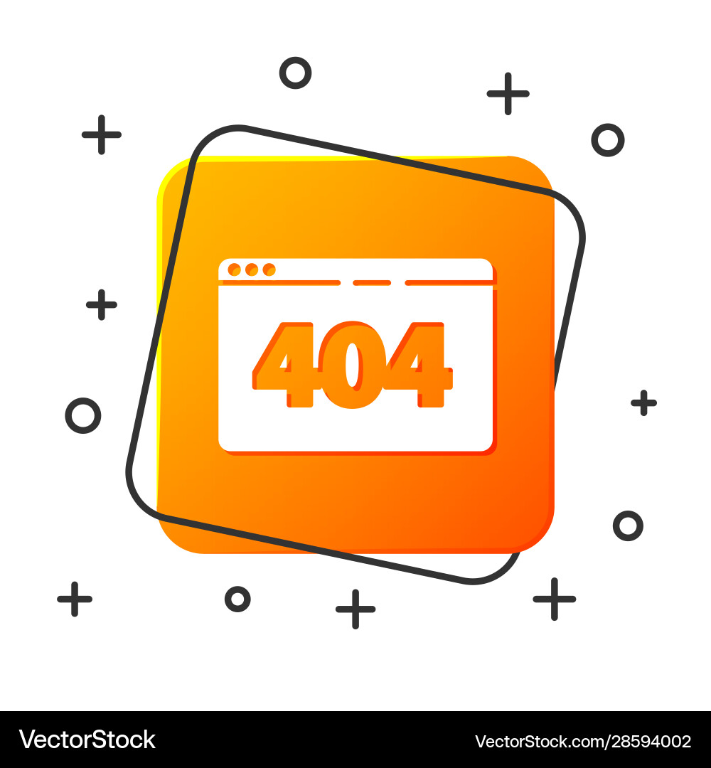 White page with a 404 error icon isolated on White page with a 404 error icon isolated on vector image
