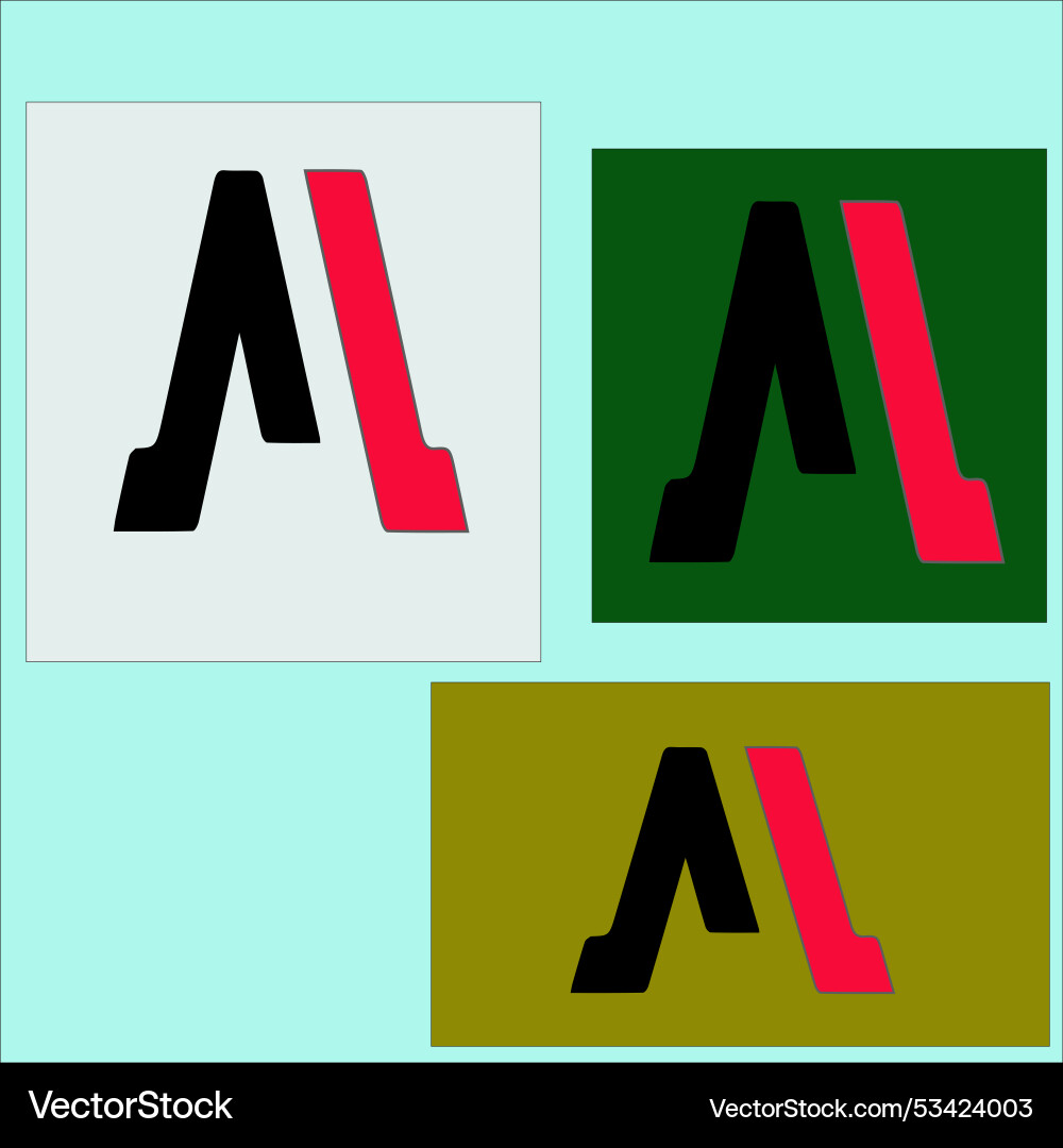 A logo with an attractive shape and color combinat A logo with an attractive shape and color combinat Vector Image