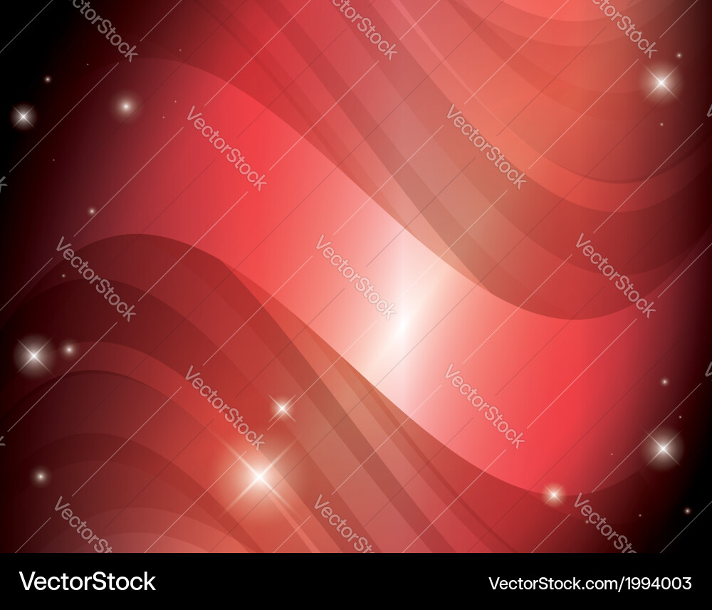 Abstract red background with stars and gradient vector image