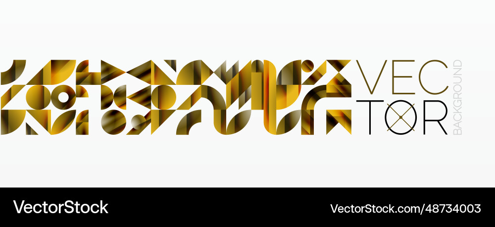 Assorted geometric shapes unite in a minimalistic Vector Image