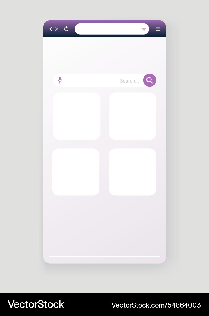 Browser search bar web page internet Browser search bar web page internet vector image