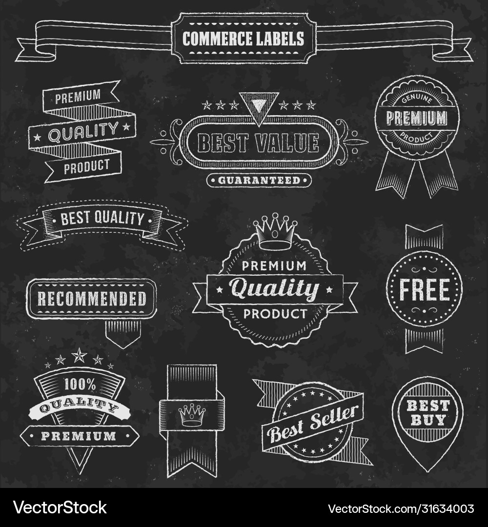 Chalkboard design elements Royalty Free Vector Image