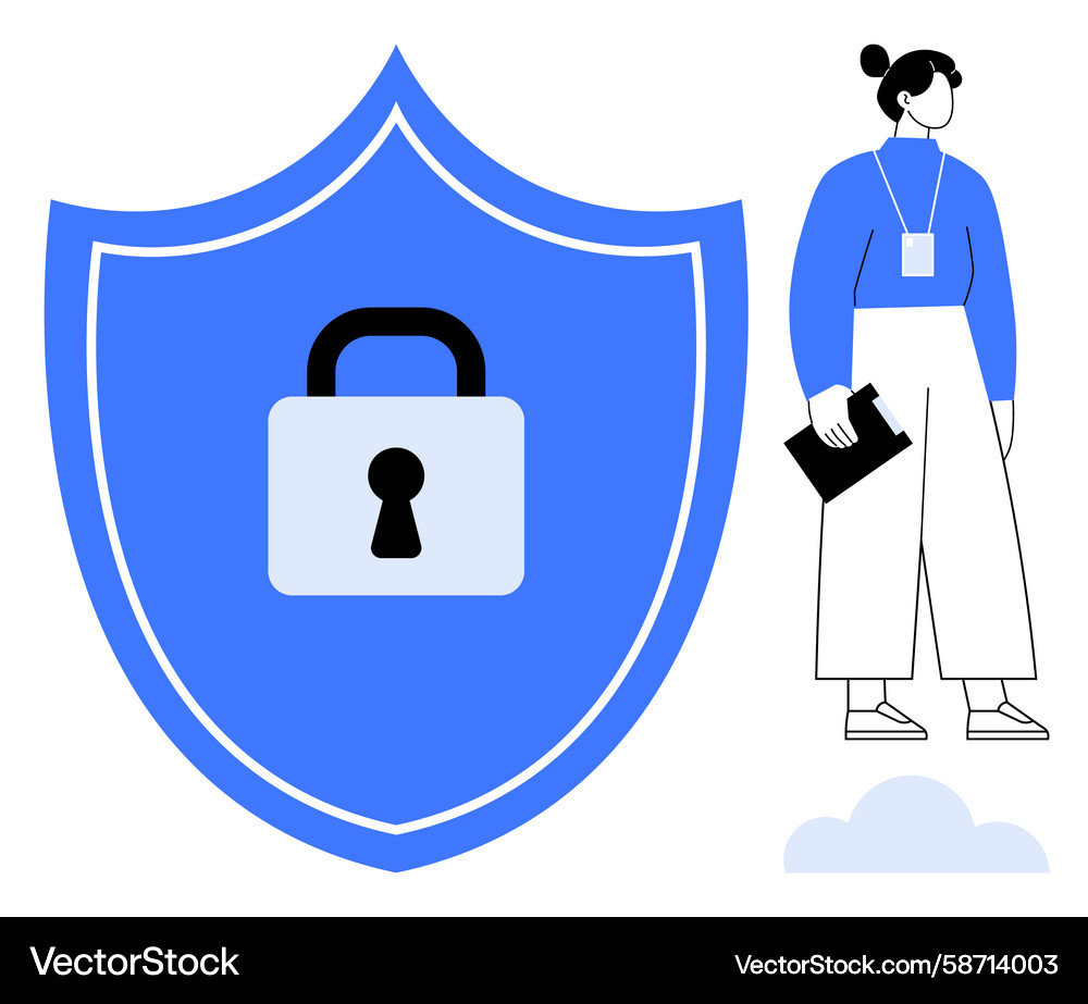 Data Security Shield Concept Vector Image