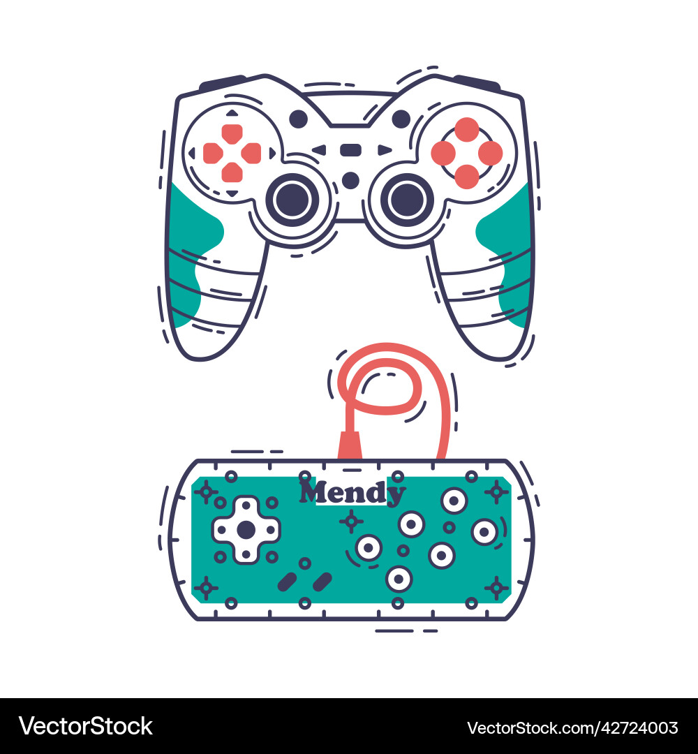 Gamepad as game controller and input device Gamepad as game controller and input device vector image