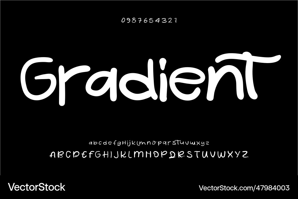 Gradient alphabet font vector image