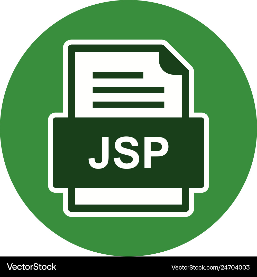 Jsp file document icon Vector Image