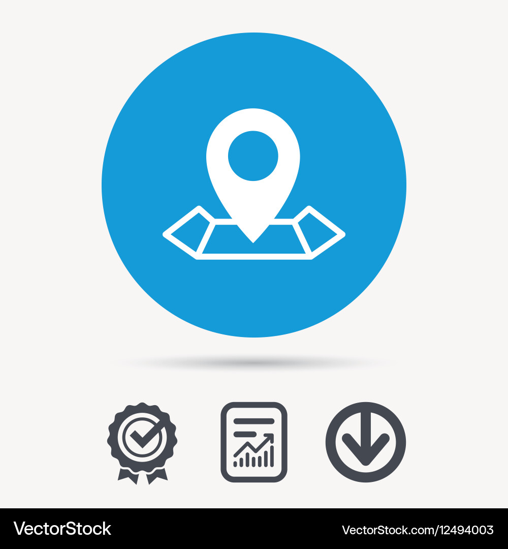 Location icon map pointer sign vector image