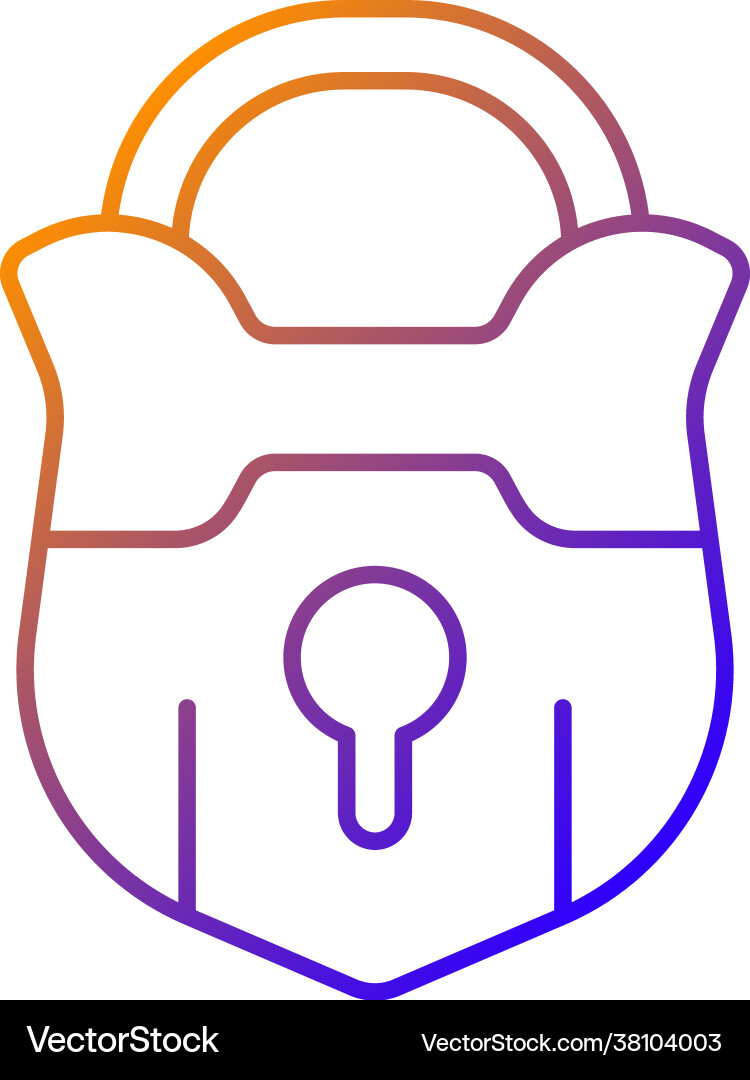 Lock gradient linear icon Lock gradient linear icon vector image