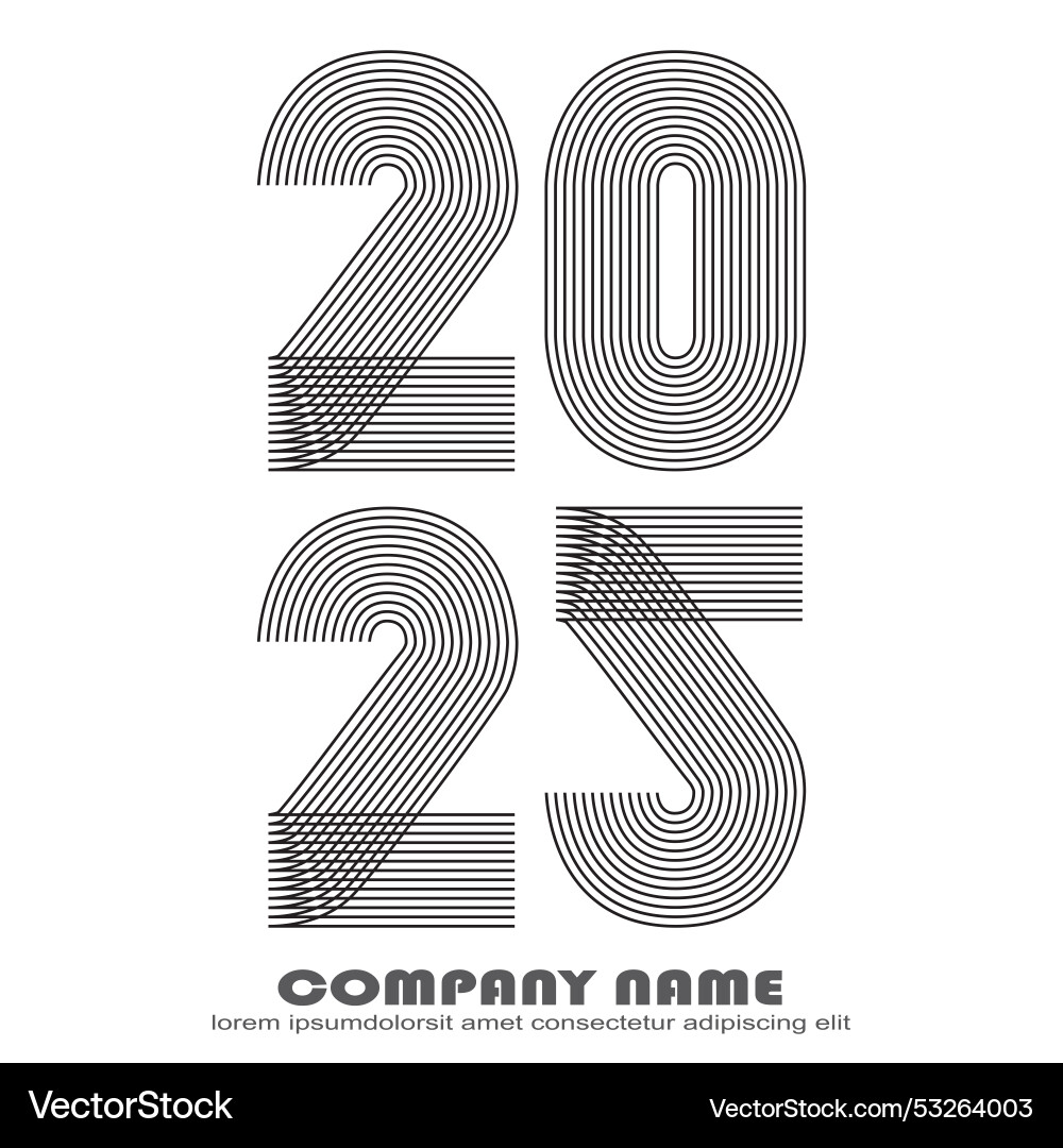 Modern 2025 annual report isolated on white Vector Image