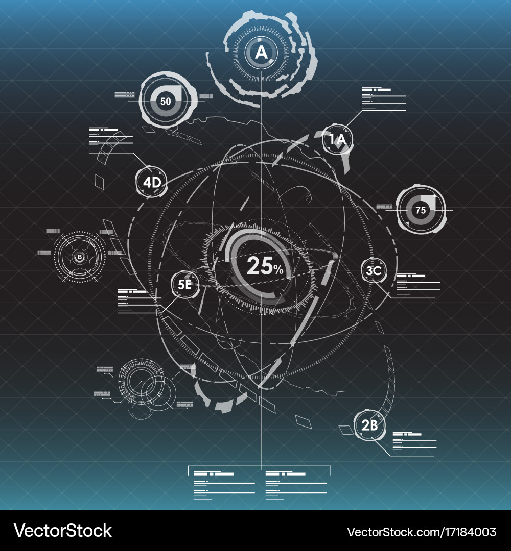 Modern Data Display Interface Vector Image