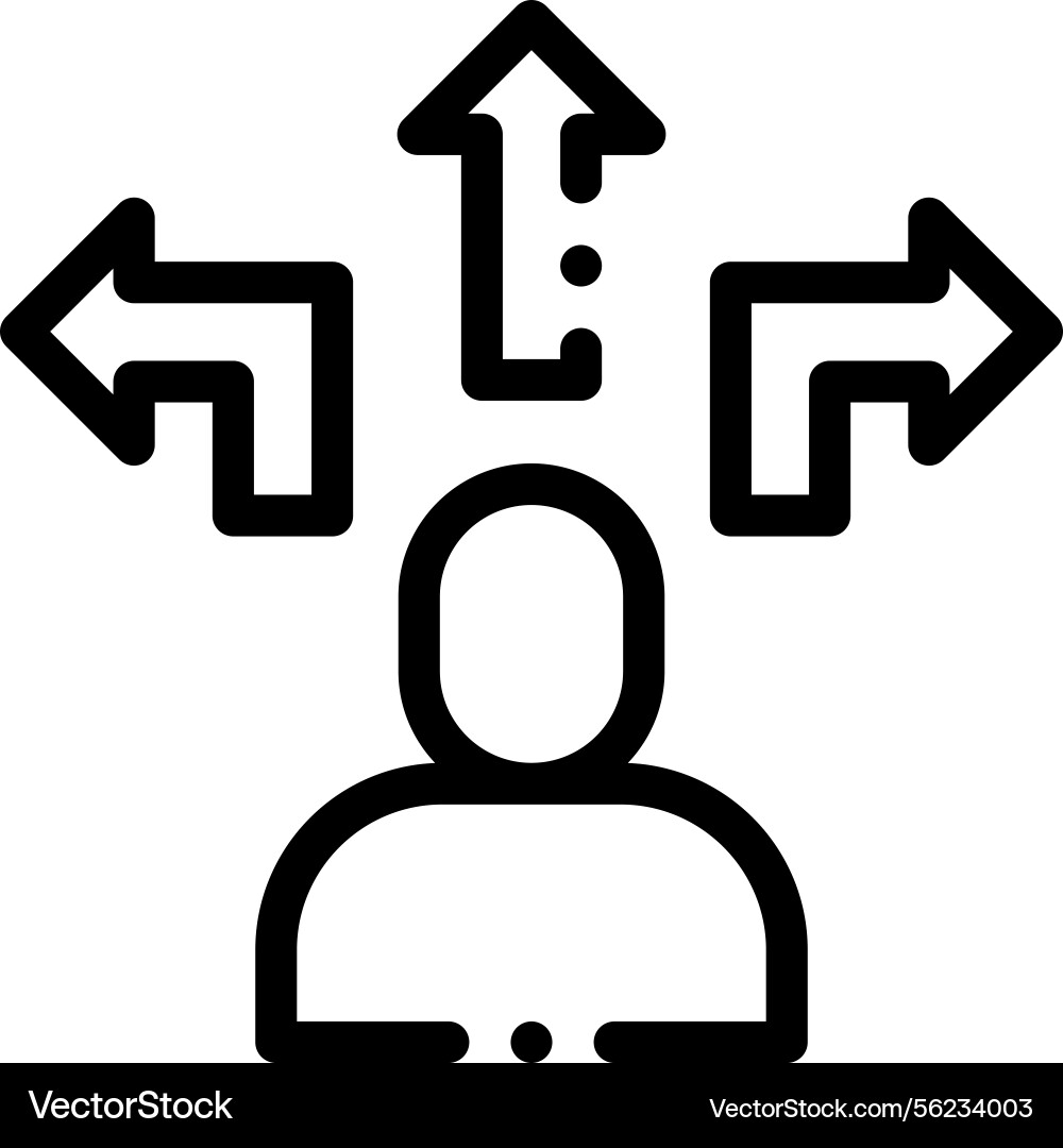Paths icon thin linear style design isolated Paths icon thin linear style design isolated vector image