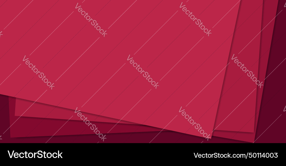 Red paper cut background overlapping layers -1 vector image