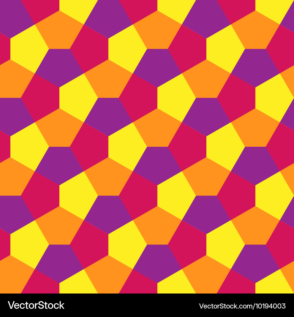Seamless geometric pattern pentagonal regular vector image