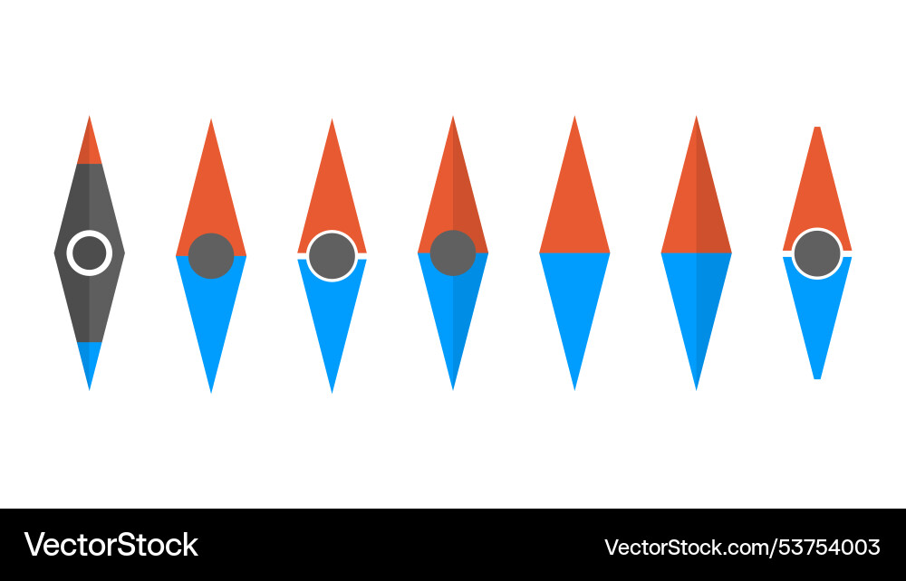 Set of different compass arrows Set of different compass arrows vector image