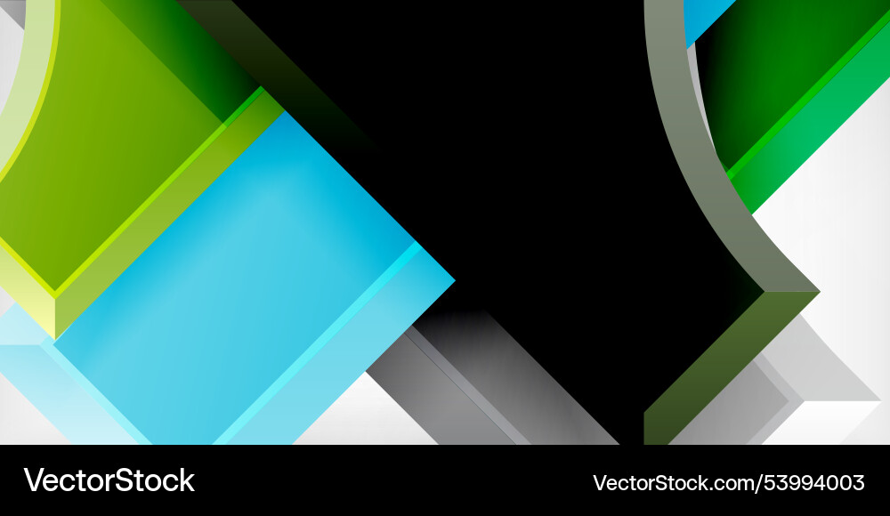 Square arrow shapes with round elements Vector Image