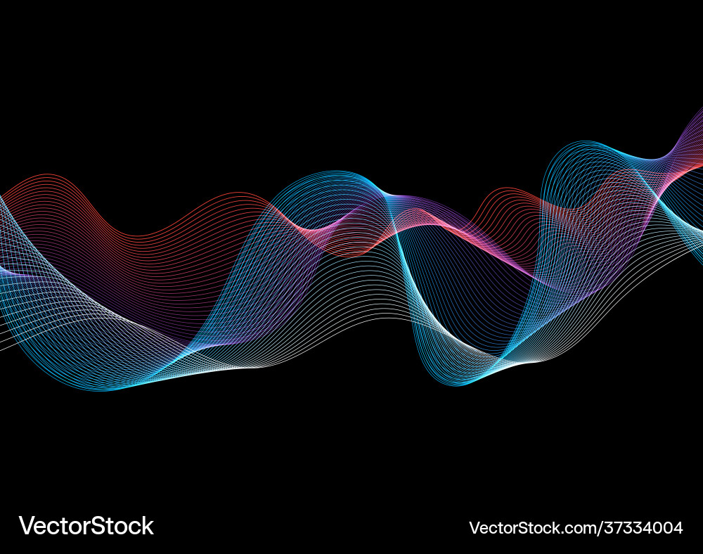 Abstract background with flowing lines design vector image