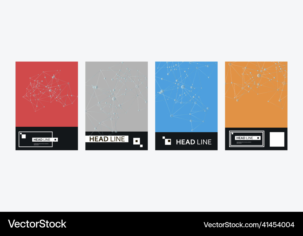 Abstract molecules cover template graphic Abstract molecules cover template graphic vector image