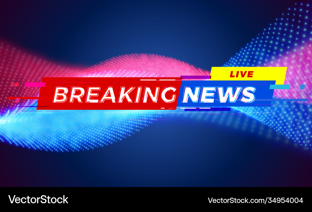 Breaking news television live tv screen bar Breaking news television live tv screen bar vector image