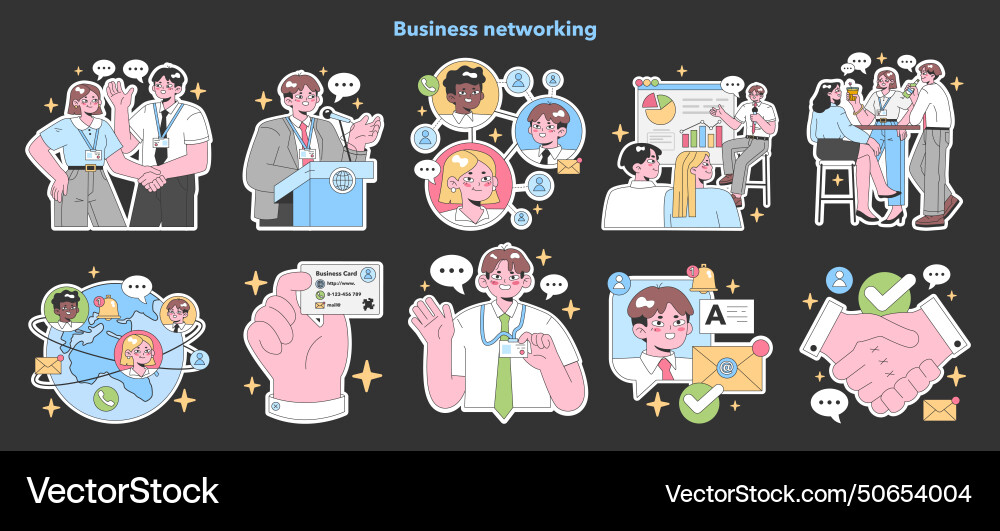 Business Networking Concepts vector image