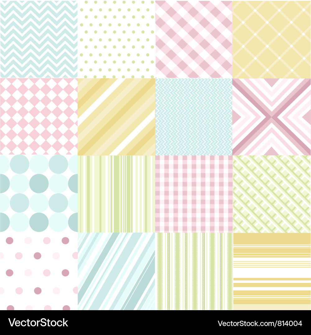 Colorful Fabric Patterns vector image
