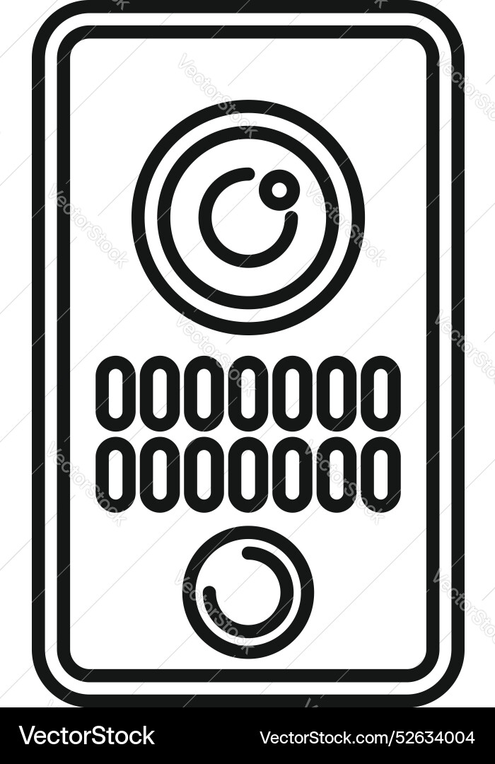 Electronic intercom system with camera and keypad Electronic intercom system with camera and keypad vector image