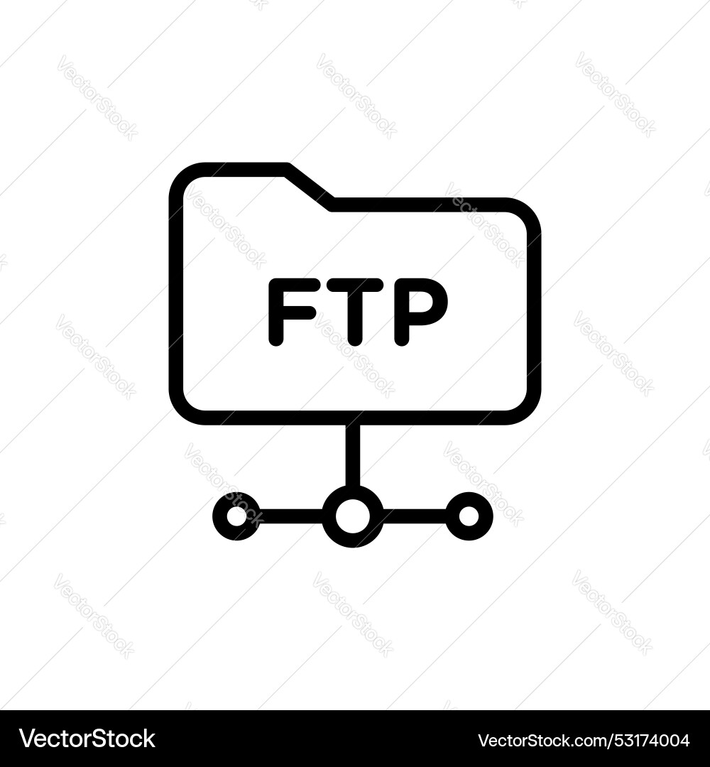 Ftp Symbol gesetzt Server Web-Verbindung Symbol Vektorbild