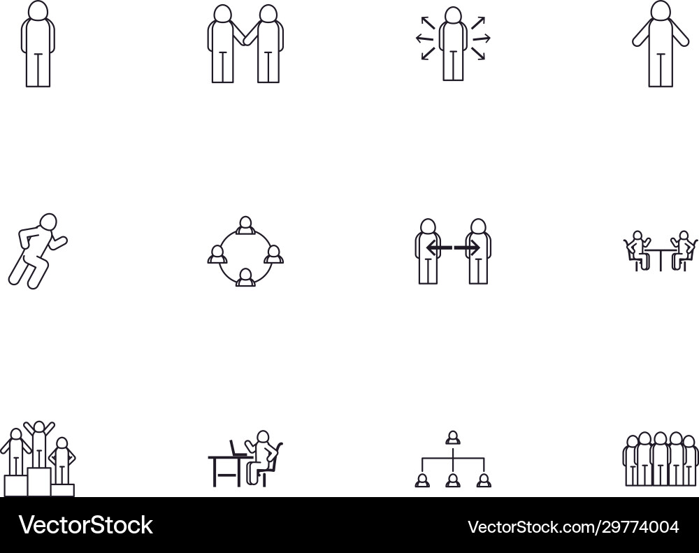 Isolated avatars line style icon set design Isolated avatars line style icon set design vector image