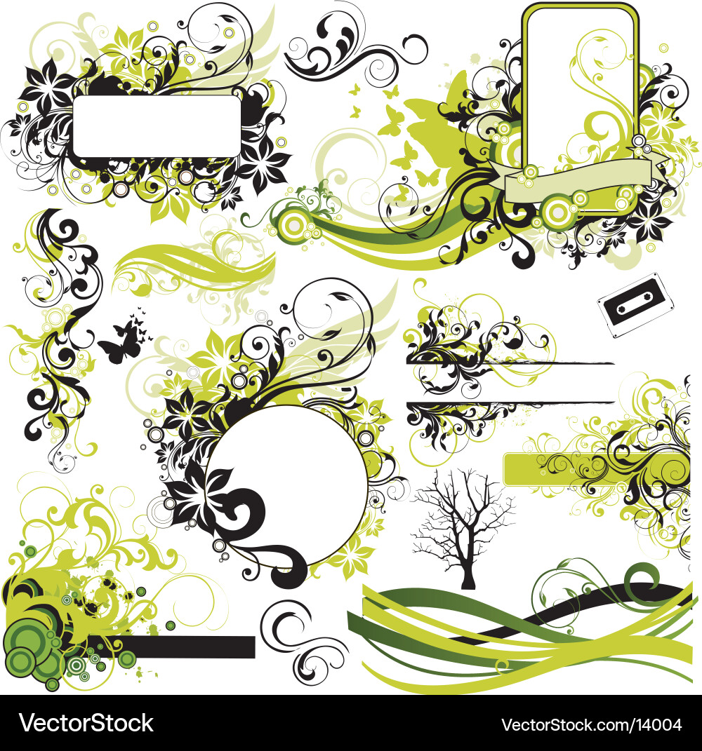 Modern Abstract Elements Collection vector image