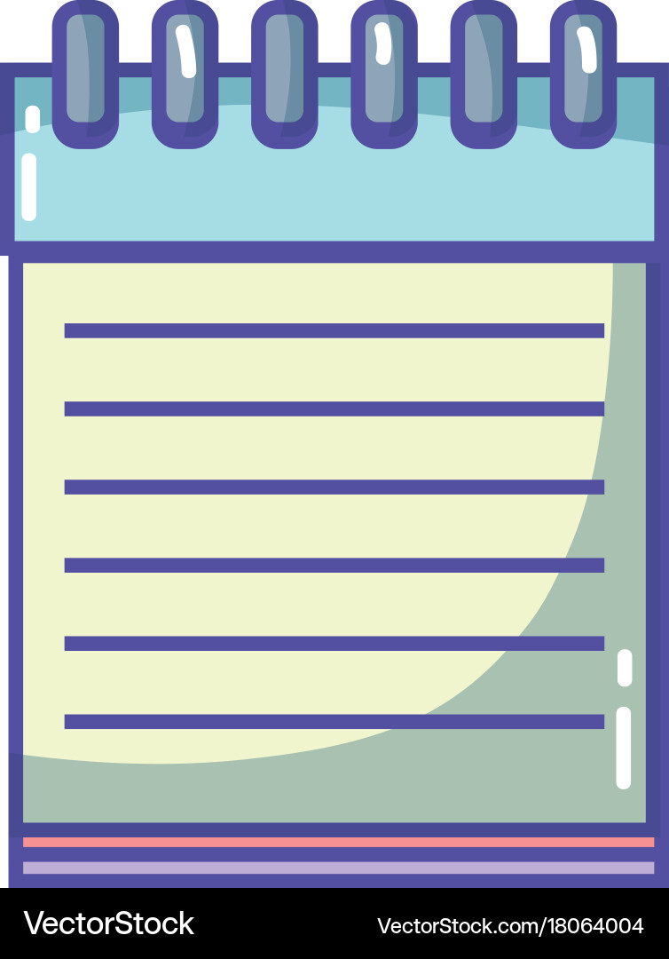 Notebook papers object design to write vector image
