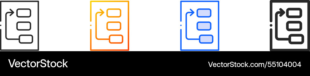 Prioritize iconthin linear gradient blue stroke vector image