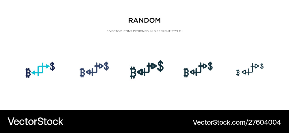 Random icon in different style two colored vector image