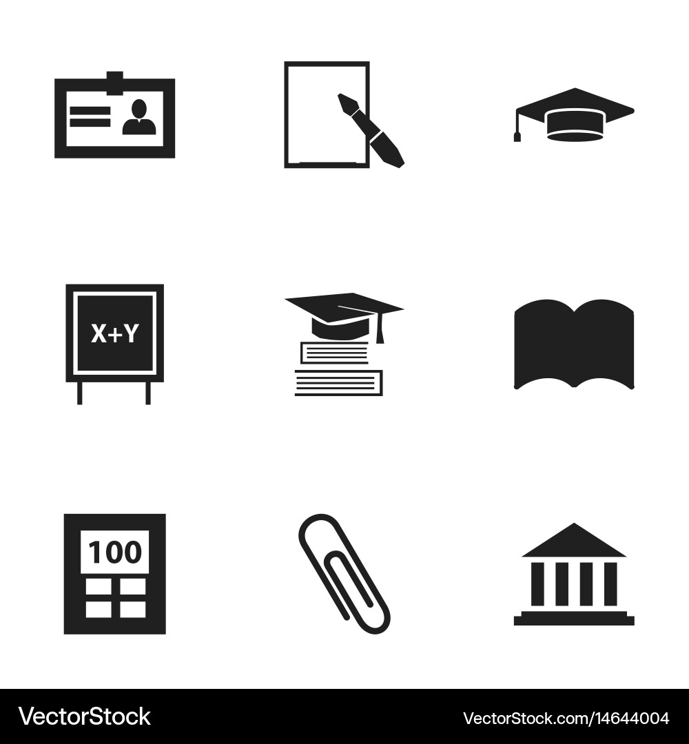 Set of 9 editable science icons includes symbols vector image
