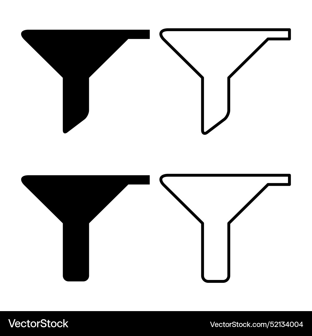 Set von Filter-Taste Web-Form-Icon Filterung Set von Filter-Taste Web-Form-Icon Filterung vektorbild