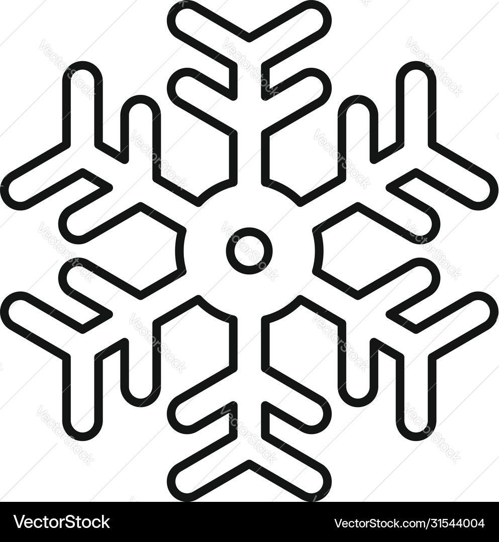 Snowflake element icon outline style Snowflake element icon outline style Vector Image