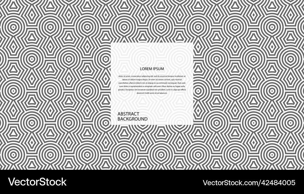 Abstract circular triangle lines pattern vector image