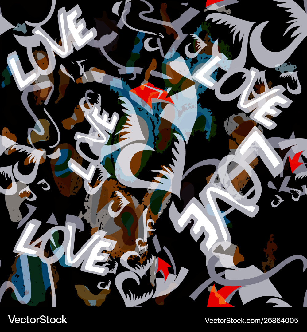 Abstract color pattern in graffiti style quality Vector Image