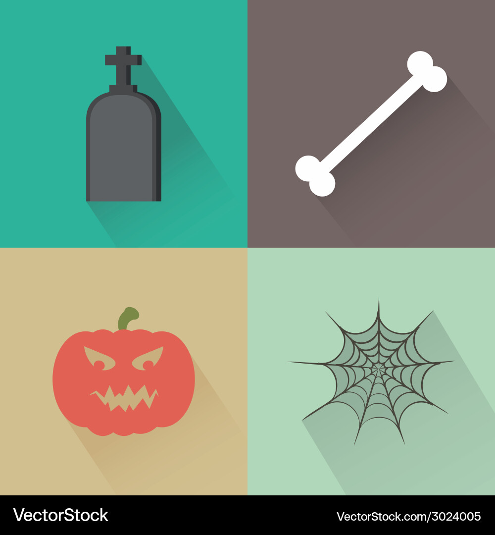 Abstract halloween objects on a special background Vector Image