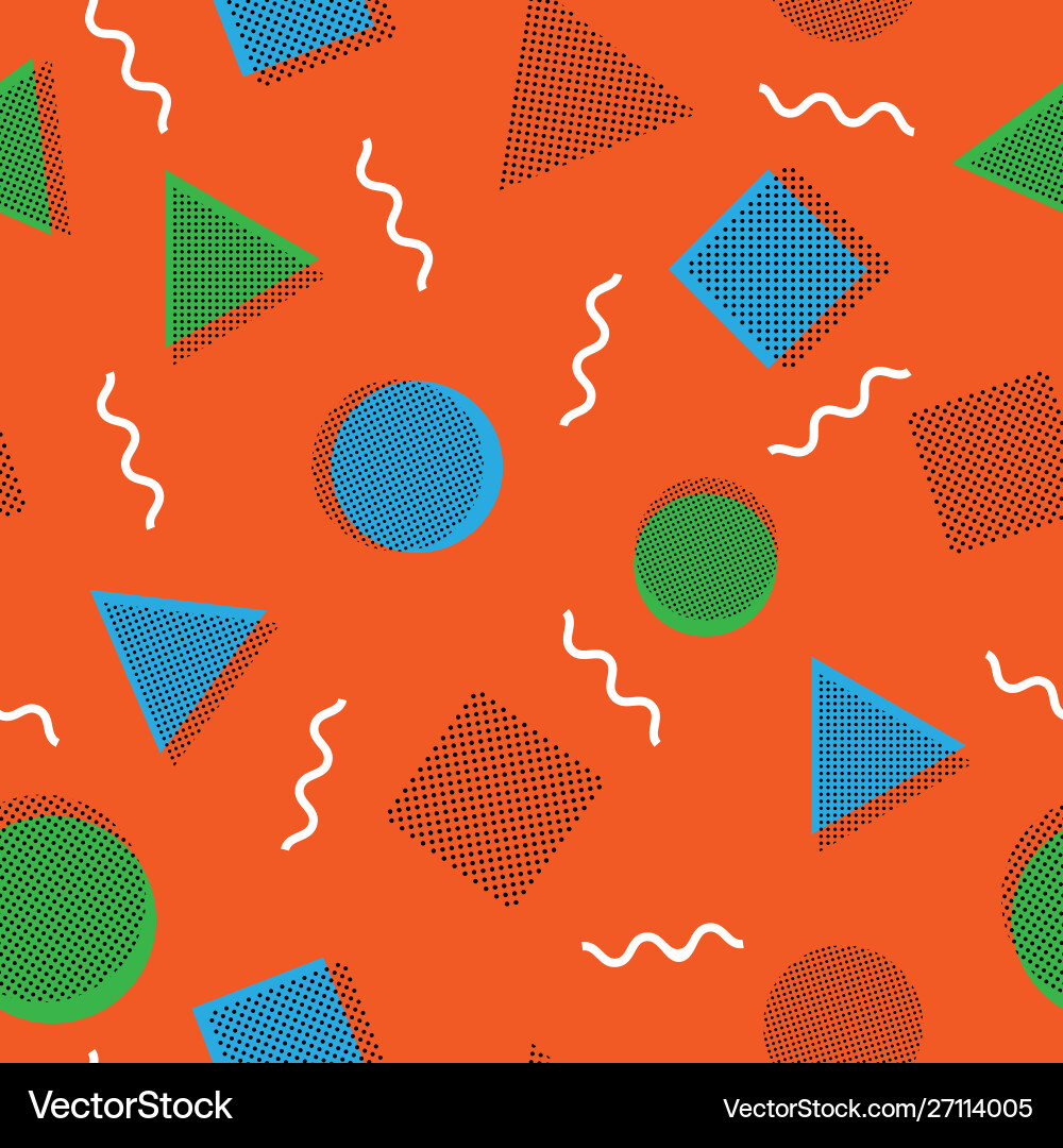 Abstract memphis style seamless pattern Abstract memphis style seamless pattern vector image