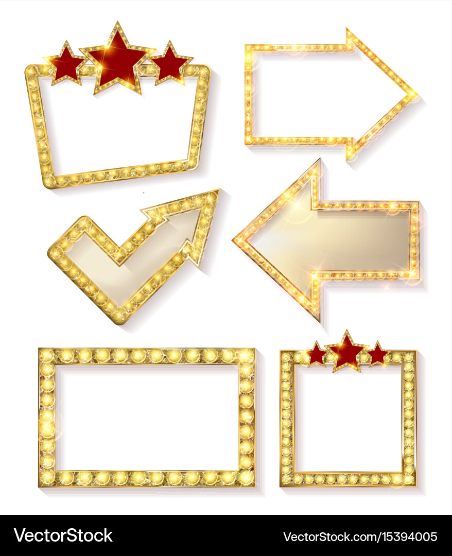 Big set of retro frames Vector Image