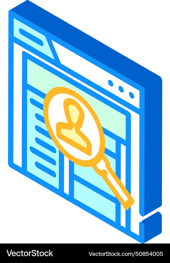 Contextual inquiry ux ui design isometric icon Contextual inquiry ux ui design isometric icon vector image